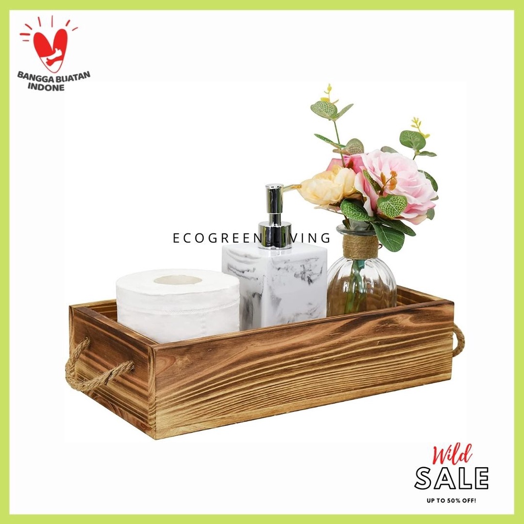 ECOGREEN - WOODEN PRODUCT , ORGANIZER BOX / WOODEN STORAGE BOX / KOTAK KAYU / TRAY KAYU