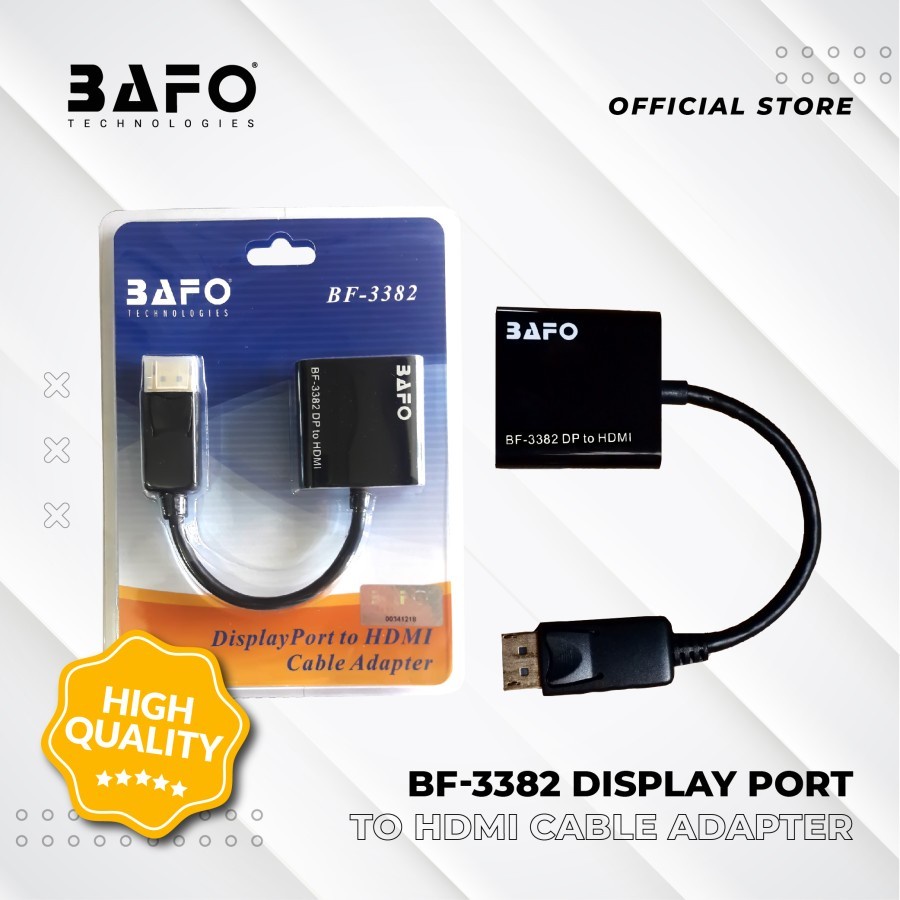 Displayport to hdmi cable adapter Bafo Bf-3382 - dp to hdmi konverter