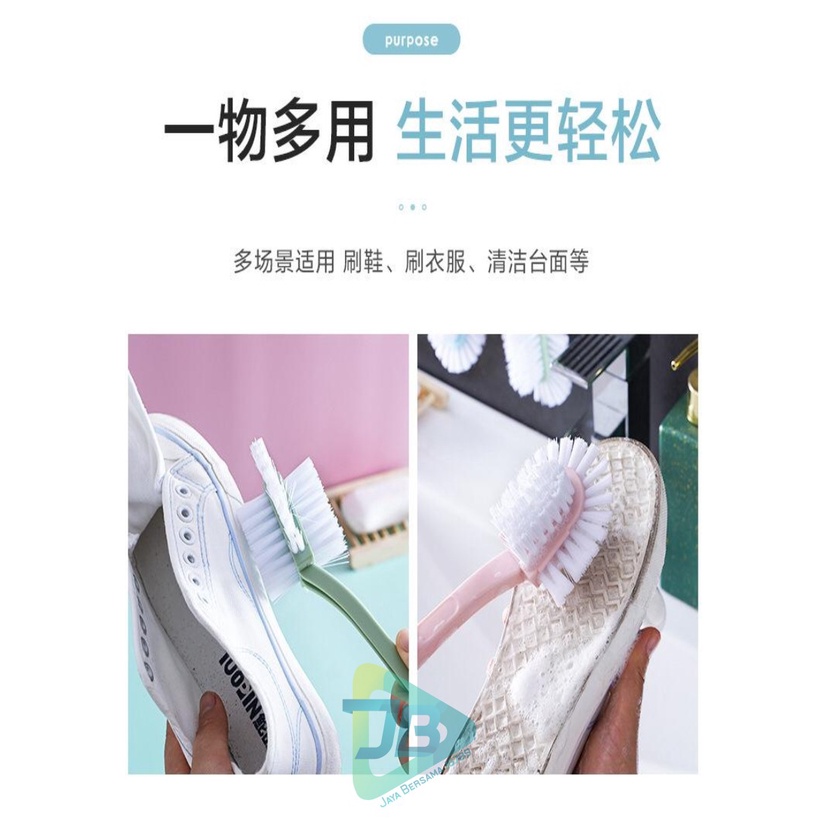 RT65 Sikat Pembersih Sepatu Triple Bulu 4 in 1 Shoes tiga sisi clean tools cleaning brush shoes JB5450