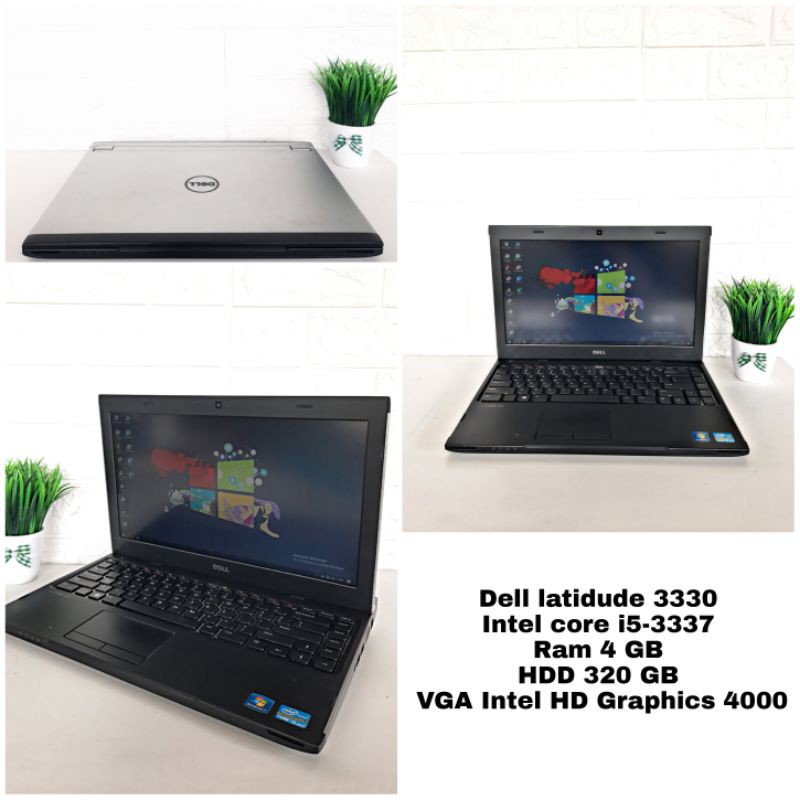 Dell latidude 3330 Intel core i5-3337 Ram 4 GB HDD 320 GB VGA Intel HD Graphics 4000 Bergaransi