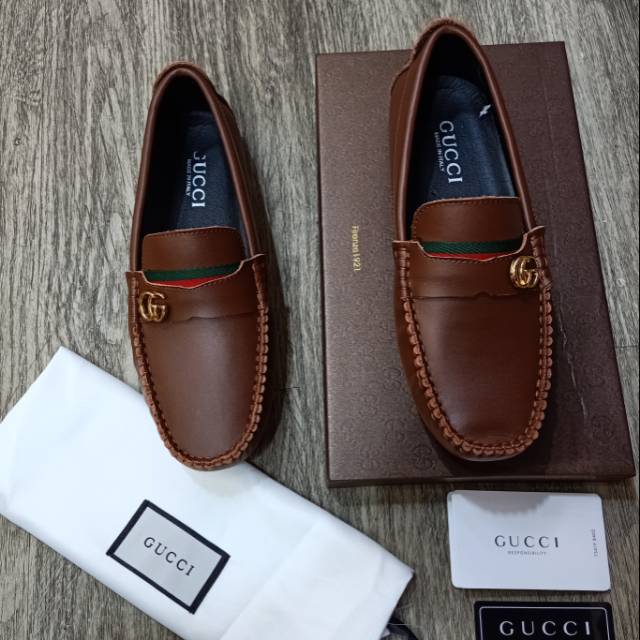 Sepatu GUCCI high quality mirror coklat