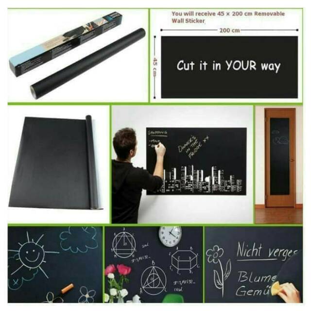 

Wallpaper papan tulis hitam blackboard good quality