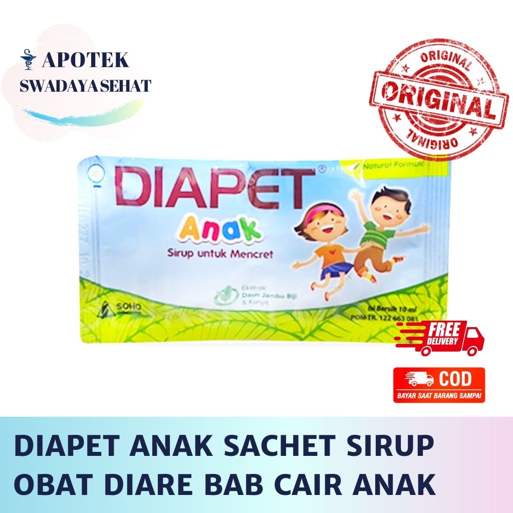 DIAPET ANAK SACHET 10 ML - Obat Diare Mencret Anak Sirup Mules