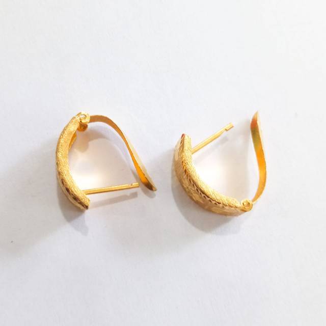 Anting Klip BangkokEmas asli model cristal