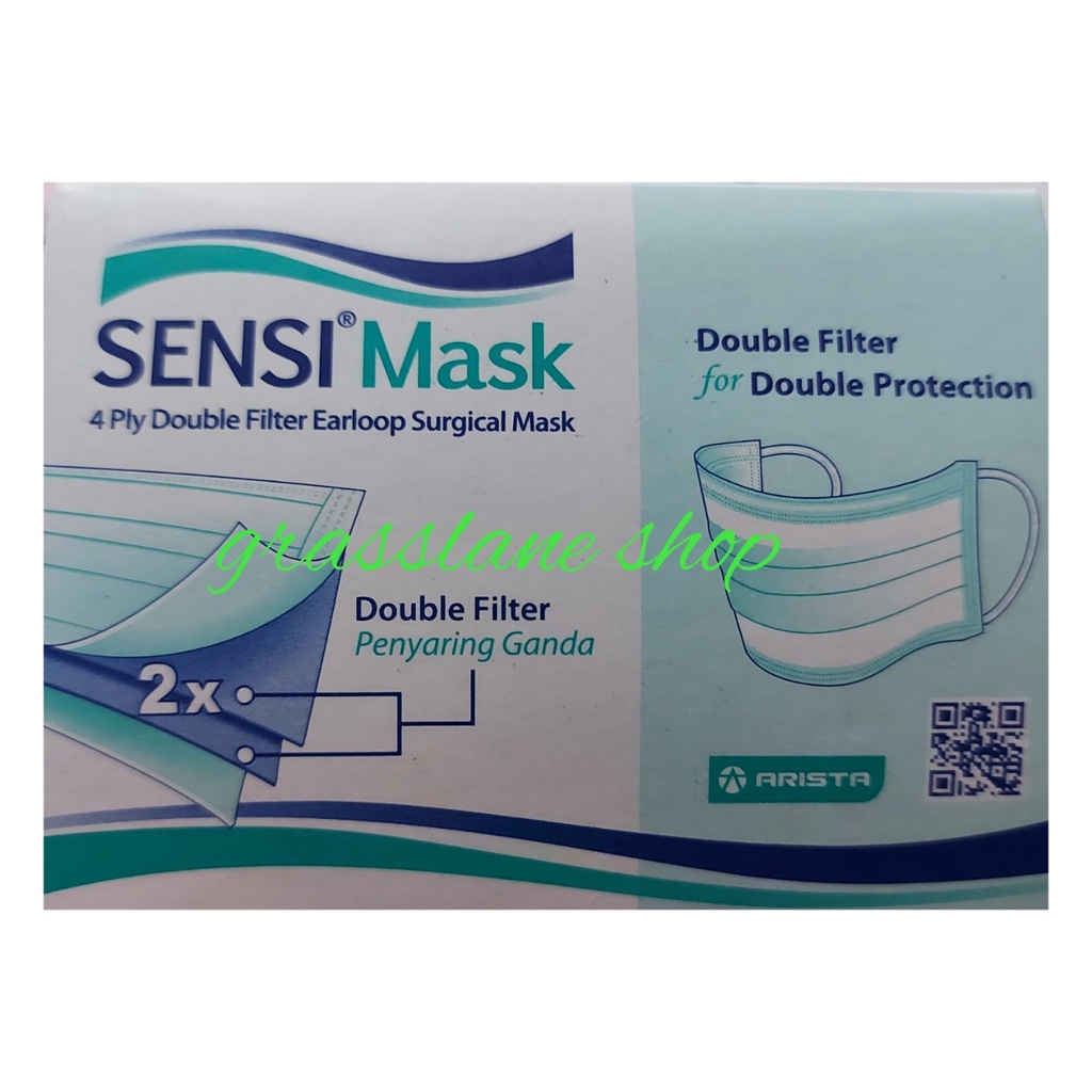 Masker Medis Earloop Sensi 4ply Kotak Box 4 Ply isi 50