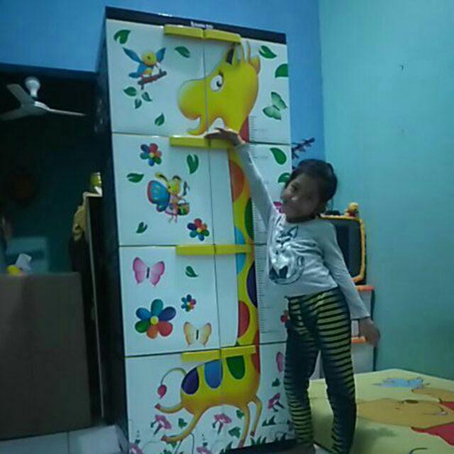 Lemari Plastik Lemari Pakaian Homey Premium Jerpah Susun 4 (jumbo)