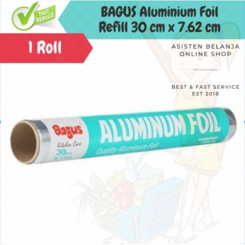 BAGUS Aluminum Foil 30 cm x 7.62 meter Alumunium Aluminium Foil Kotak Box / Refill 30cm x 7.62meter