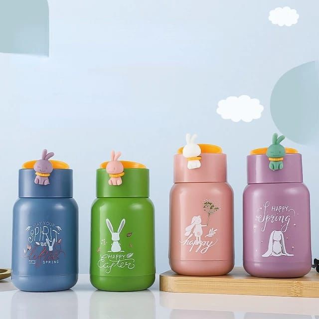 Botol minum kaca bunny rabbit 330ml botol minum kaca mini gelas minum kaca kelinci