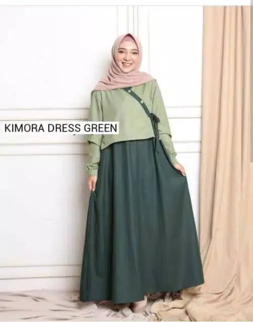 Hanura maxy baju gamis pakaian wanita dress fashion muslim