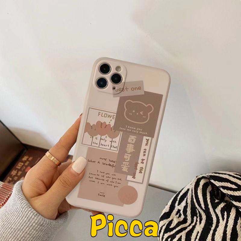 Soft Case Bahan Silikon Tpu Desain Beruang Pepsi Putih Susu Teh Antik Untuk IPhone 7 8 Plus 11 12 13 Pro MAX XR X XS MAX 6 6S Plus SE 2020