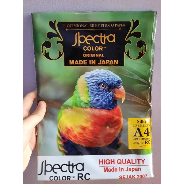 Spectra Color RC Silky Photopaper 260gr A4 / Kertas Foto Spectra Silky