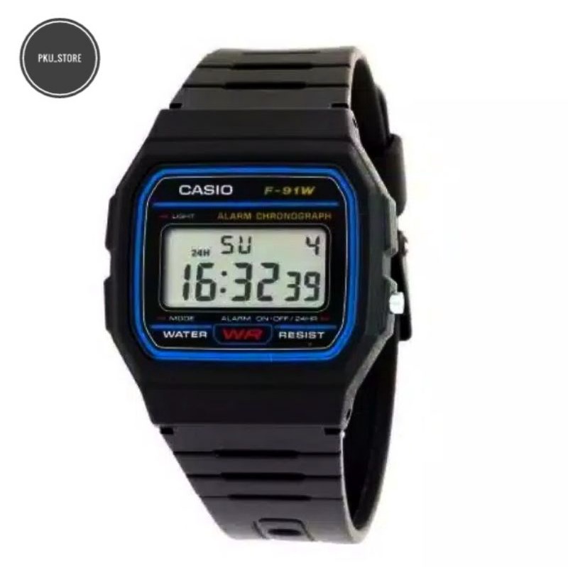 JAM casio f_93w sport digital tahan air desain SIMPLE dan tipis