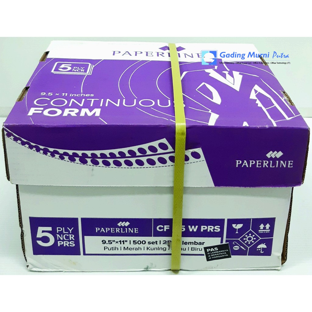 

Kertas Continuous Form PAPERLINE 5PLY NCR PRS 9.5X11 INCHES