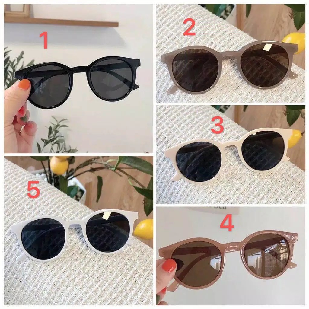 [COD]Korean INS Hot Fashion Bulat Mata Kucing Kacamata Hitam Wanita/Pria Sunglasses