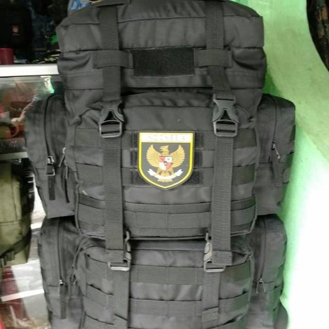 Tas ransel gendong hitam jumbo 80/90L/tas ransel army besar raider kopassus tactical airsoft outdoor