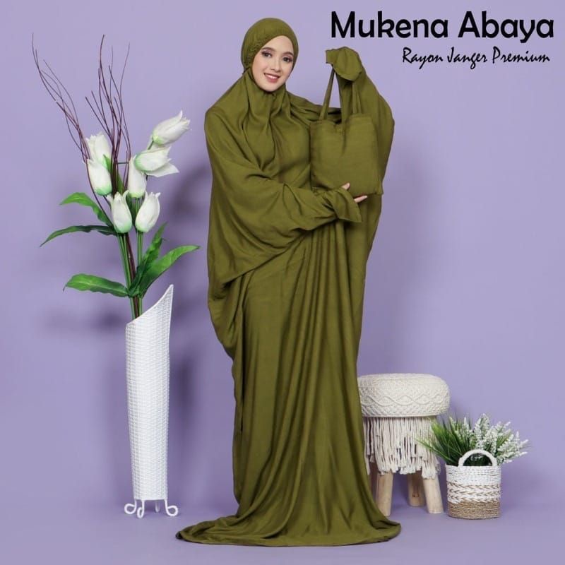 Mukena abaya/Mukena terusan abaya/Mukena terusan polos