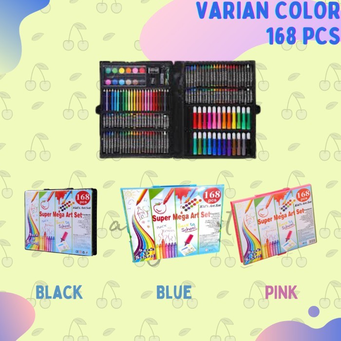 

Sale Kids Heaven - Crayon Set Jumbo 168 Pcs / Coloring Colouring Set Bagus