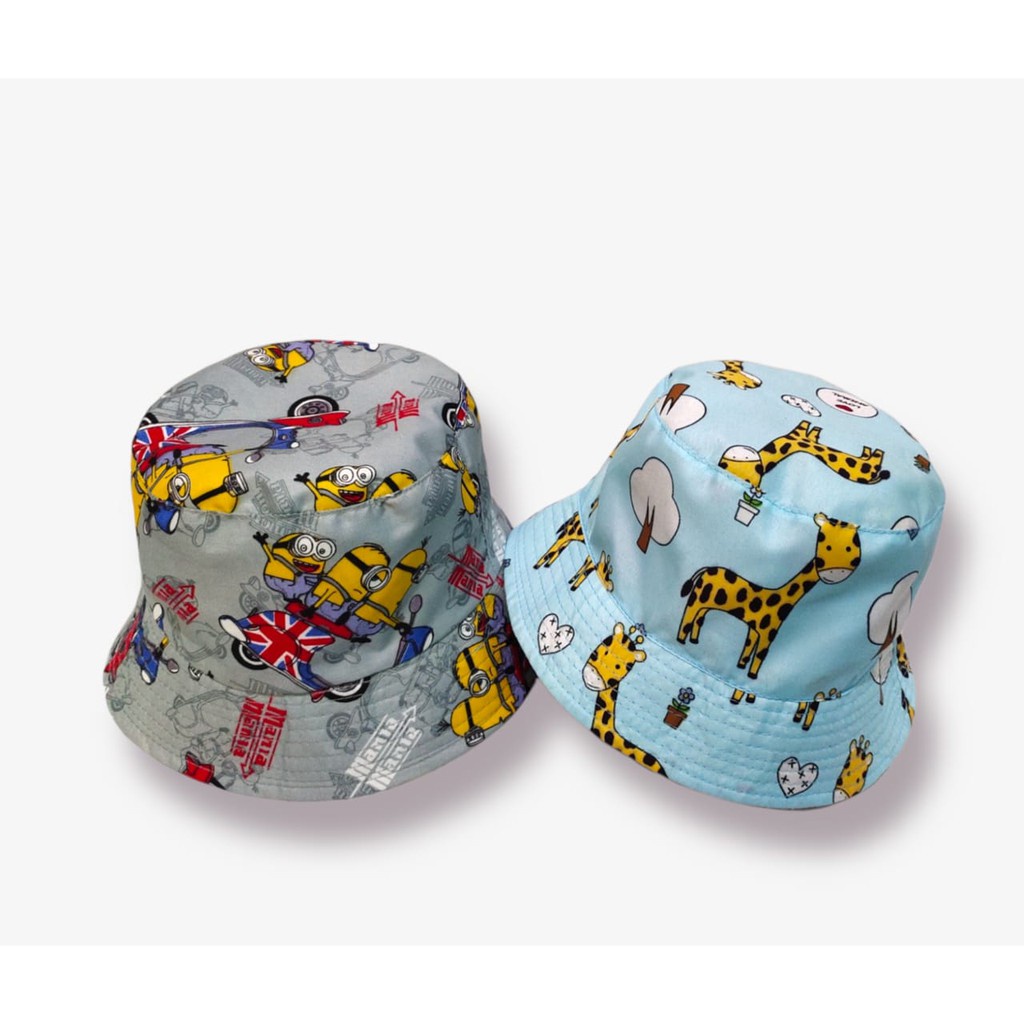 TOPI ANAK PEREMPUAN LAKI LAKI BASEBALL BUCKET HAT ANAK COWOK CEWEK 2 3 4 5 6 7 8 9 10 TAHUN LUCU 1 BASEBALL FASHION ANAK OOTD USIA UMUR BALITA KIDS KUPLUK AKSESORIS KEPALA KADO BUKET ANAK BAYI COWO CEWE LUCU MURAH-Jerapah Minion
