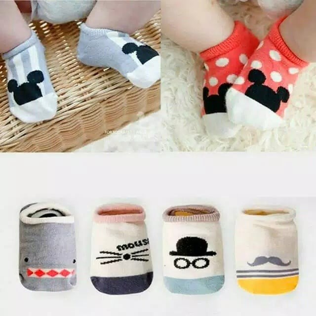 kaos kaki anak bayi ankle sock baby antislip import korean style fashion