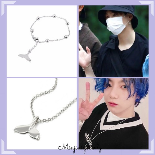 [PO] BRACELET TAIL WHALE SUGA BTS & NECKLACE TAIL WHALE JUNGKOOK BTS