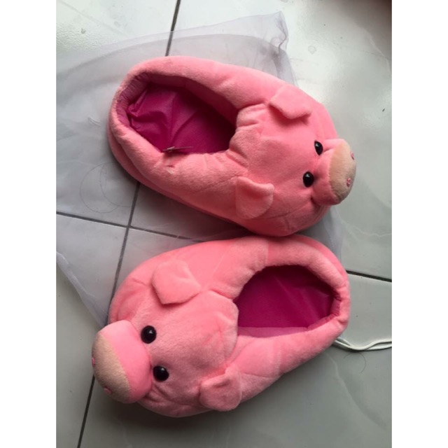 (SALE) Sandal rumah piggy pink empuk bantal