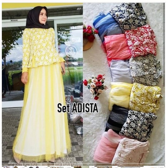 Set Sabrina Adista / Setelan Kaos Rok Skrit Tutu