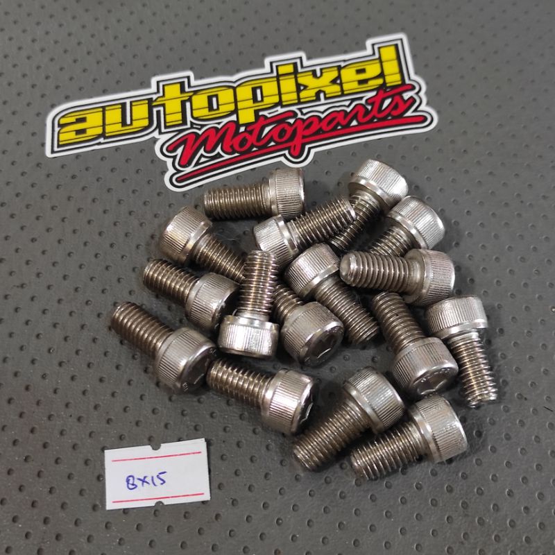 Baut L stainless 8x15 ukuran baut drat 12 panjang 1.5cm