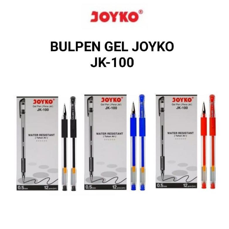 

Bulpen Gel Joyko JK-100 dan JK-100NT 0.5mm Tinta Hitam dan Biru