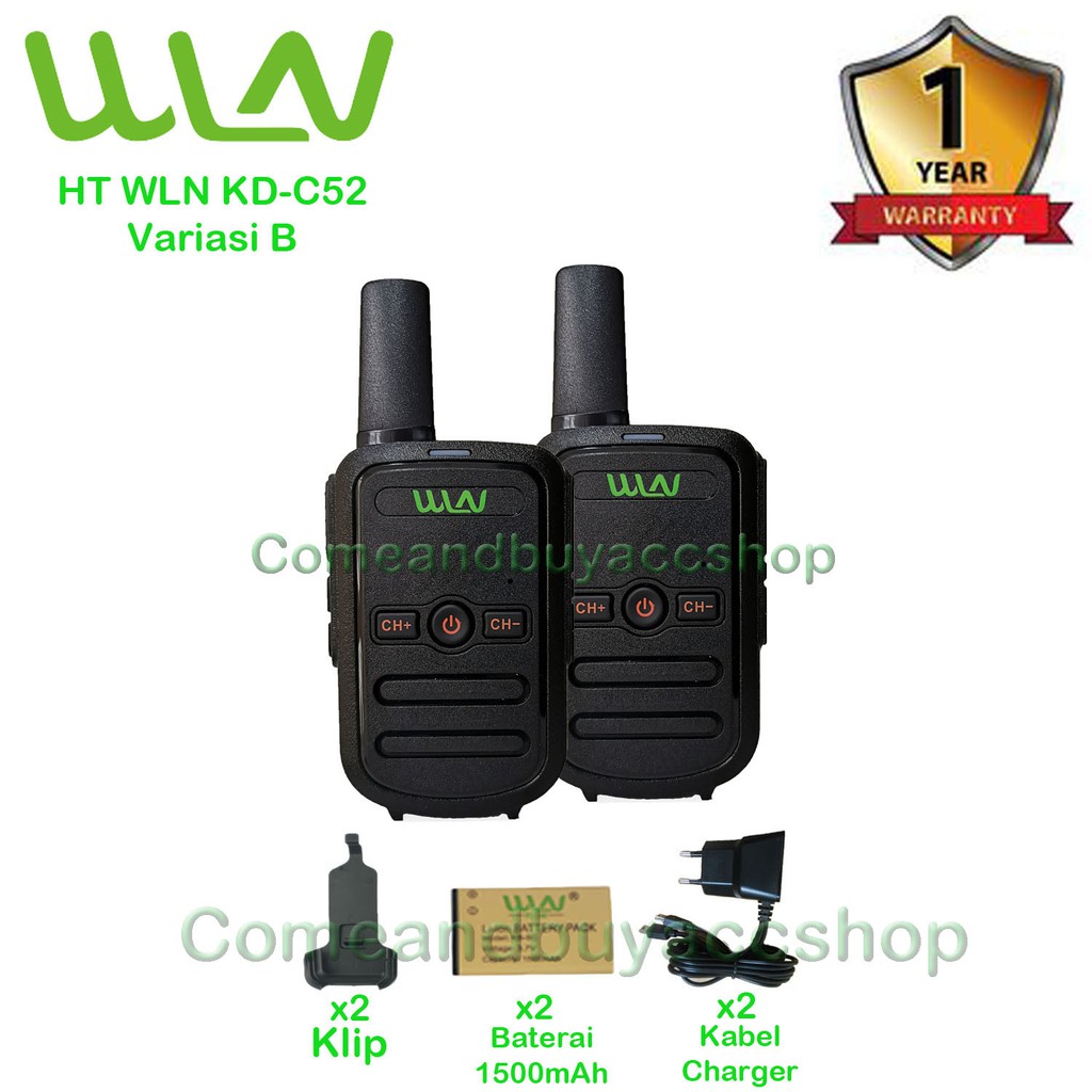 HT WLN KD-C52 HITAM (ISI 2 PCS) Tanpa Charger Desktop - LIST VARIASI 1