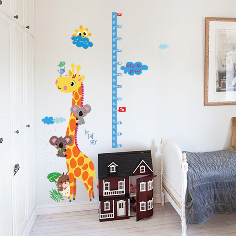 RELIZA WALL STICKER TINGGI BADAN JERAPAH GROW UP ANIMAL SK9002 STIKER DINDING