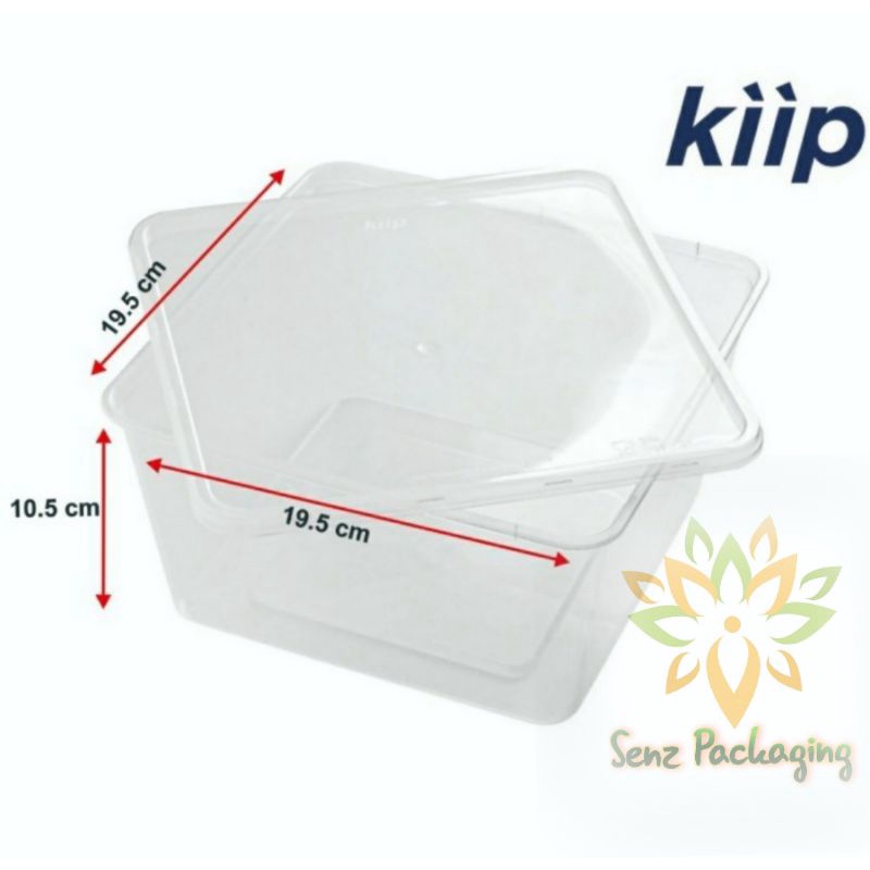 Kotak plastik Thinwall 3000ml square,kiip,plastik,kotak,container bening