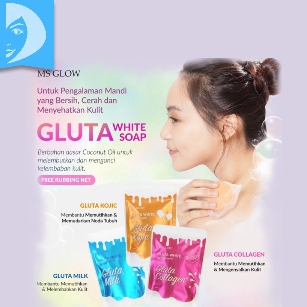 Ms Glow Gluta White Soap Sabun Pemutih Badan MsGlow Whitening Soap / Sabun Mandi Ms Glow Gluta Soap