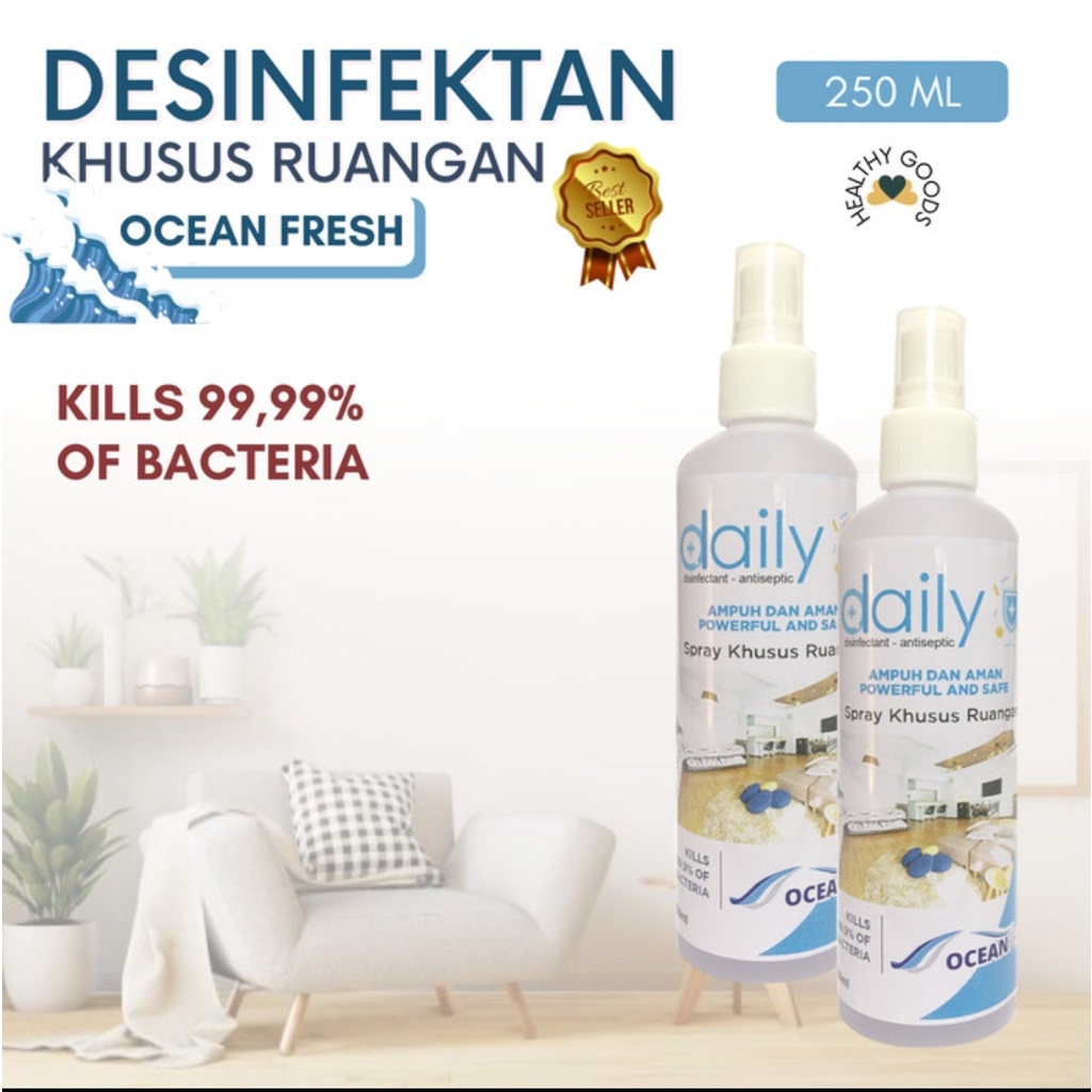 DAILY DISINFEKTAN ANTISEPTIC SPRAY 250ml KHUSUS UNTUK RUANGAN