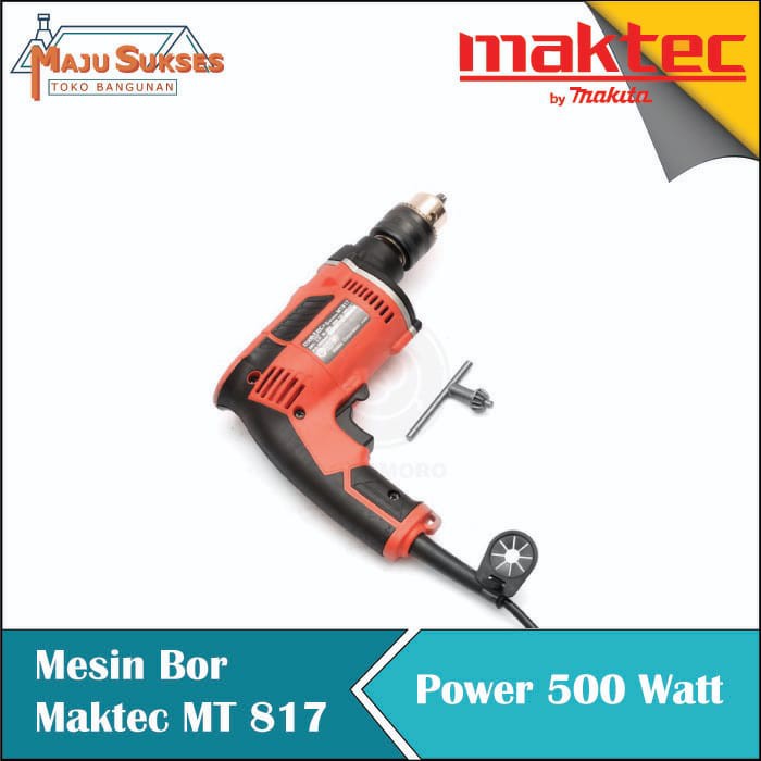Mesin Bor Tangan  / Hammer Drill  Bor Tembok / Beton Bolak Balik BB 13mm Maktec MT817 / MT 817