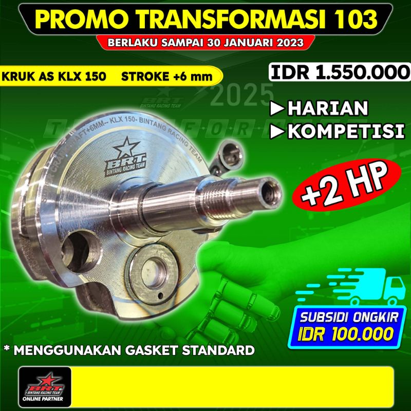 Kruk as KLX 150 brt stroke naik +6mm