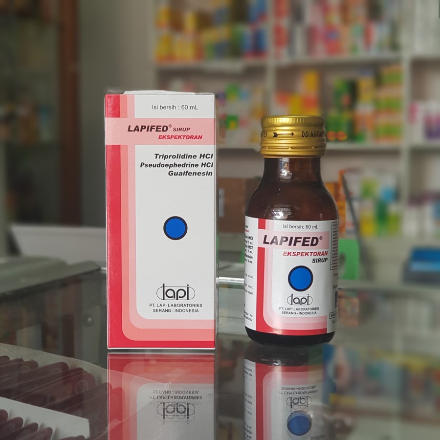 Lapifed Expectorant Sirup 60 ml untuk batuk berdahak dan pilek