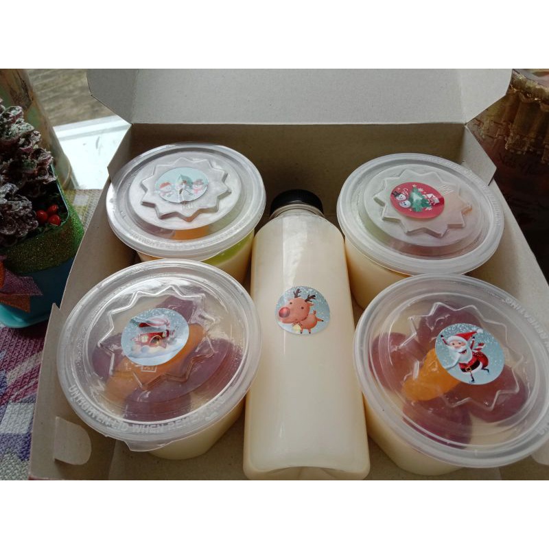 

Hampers Natal Lebaran Idul Fitri Imlek Puding Buah+Vla