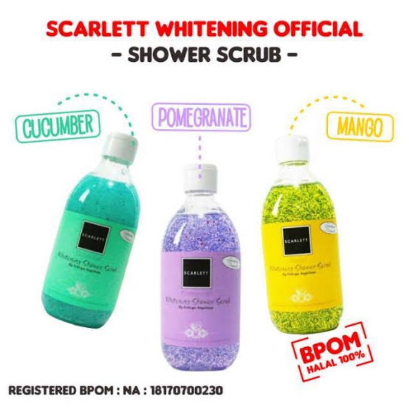 SCARLETT SCARLET BRIGHTENING BODY SHOWER ORIGINAL SABUN PEMUTIH KULIT