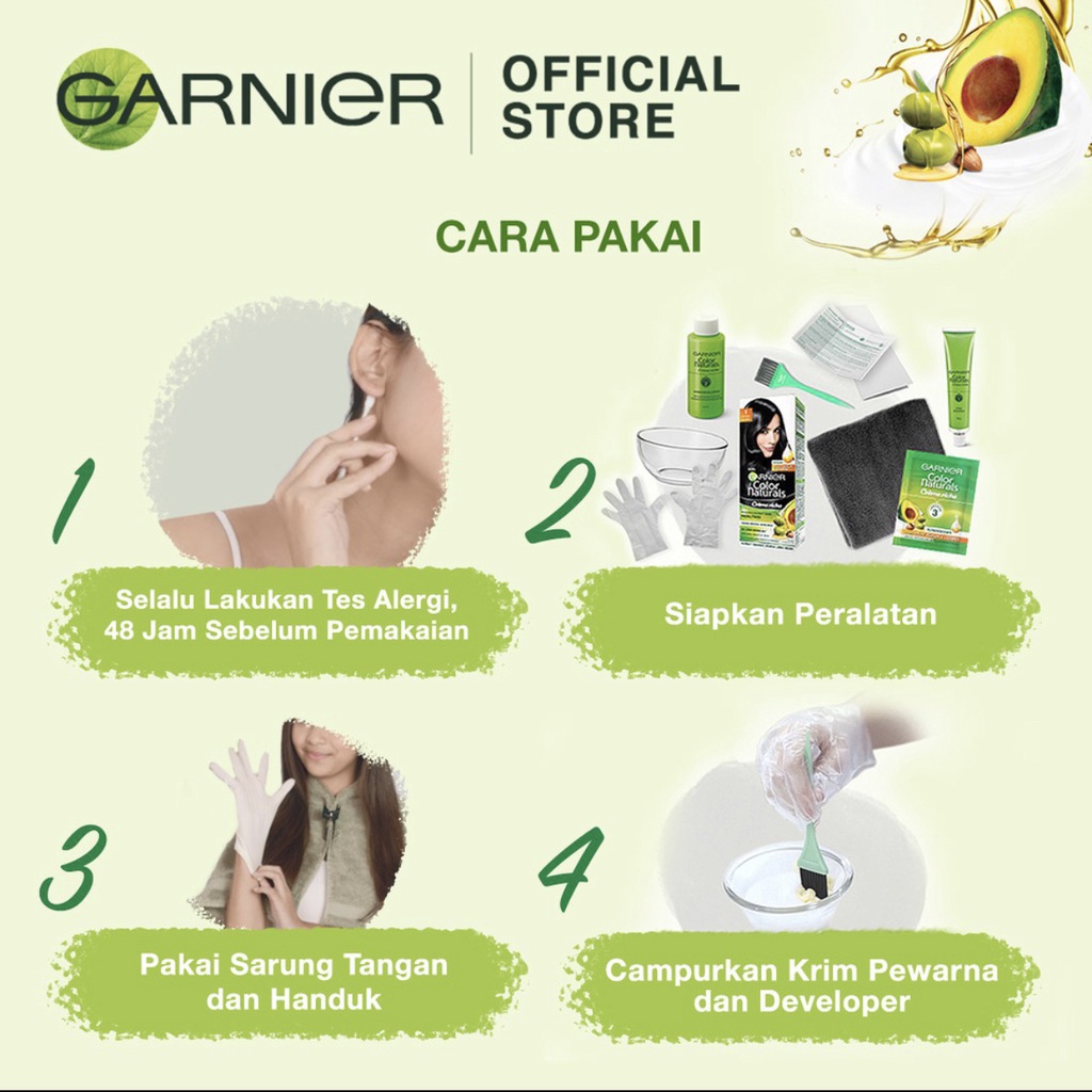 Garnier Hair Color Naturals Pewarna Rambut Sachet | Cat Rambut Natural BPOM 20g