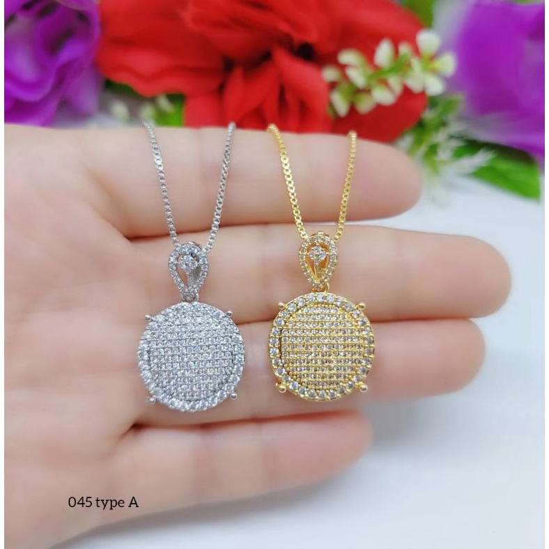 Set Kalung+Liontin Xuping Bulat Permata 045.046