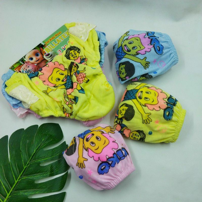 GROSIR 12 PCS Celana Dalam Anak Perempuan Kerut Billatex 6 BLN-2 THN