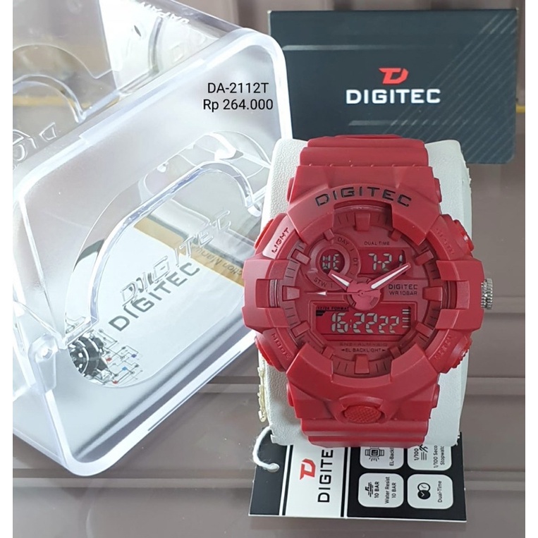 Jam Tangan Digitec Original DA-2112T AB DA 2112 Digitec Dauble Time 2112 Pria