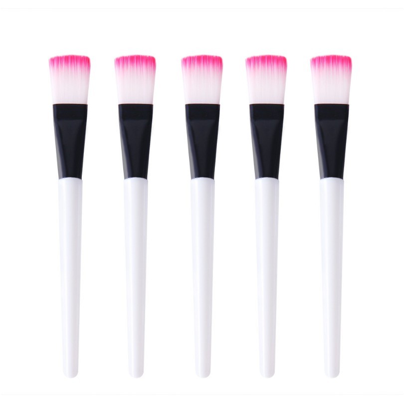 Brush Kuas Masker Gagang Putih / Kuas Masker  Elegan Halus Kuas Make Up Bulu Pink