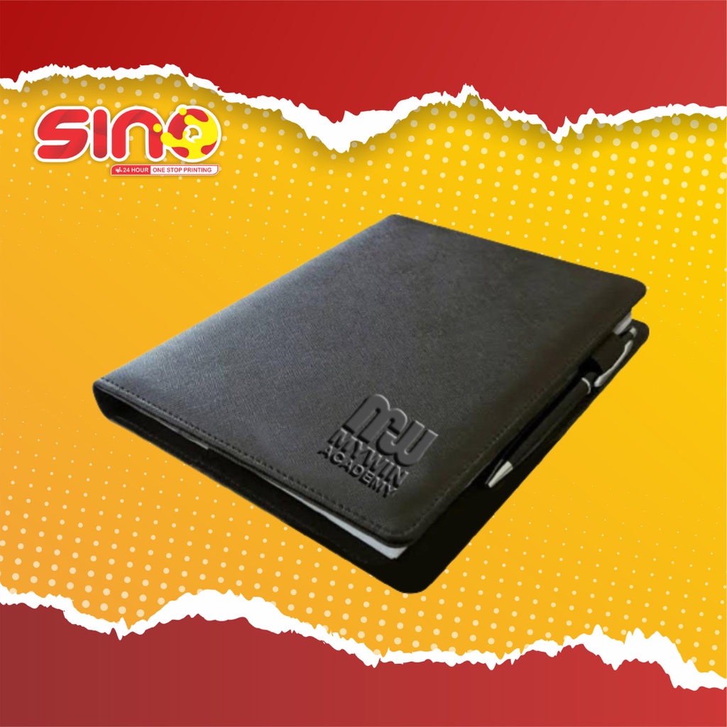 

BINDER CUSTOM, BUKU, NOTEBOOK, EMBOS TIMBUL COVER KULIT UKURAN A5 ISI 6 RING