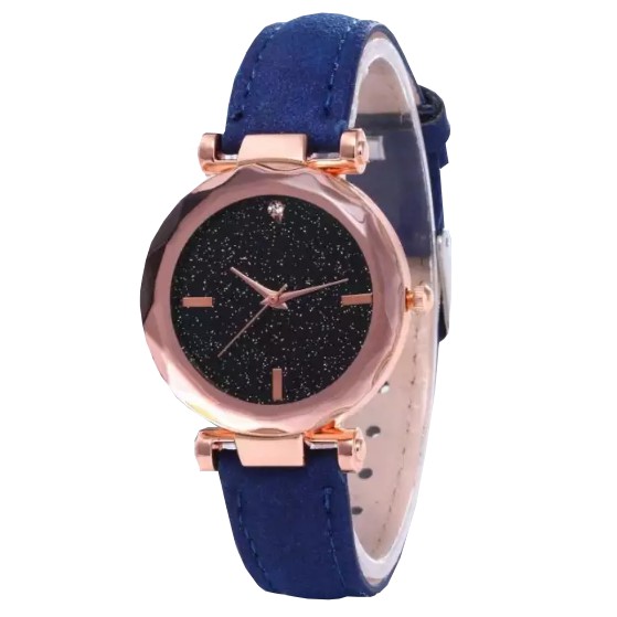Jam Tangan Kulit Fashion Starry KULIT + CHOKER Women's Watches Watch Faux Leather Korea Style