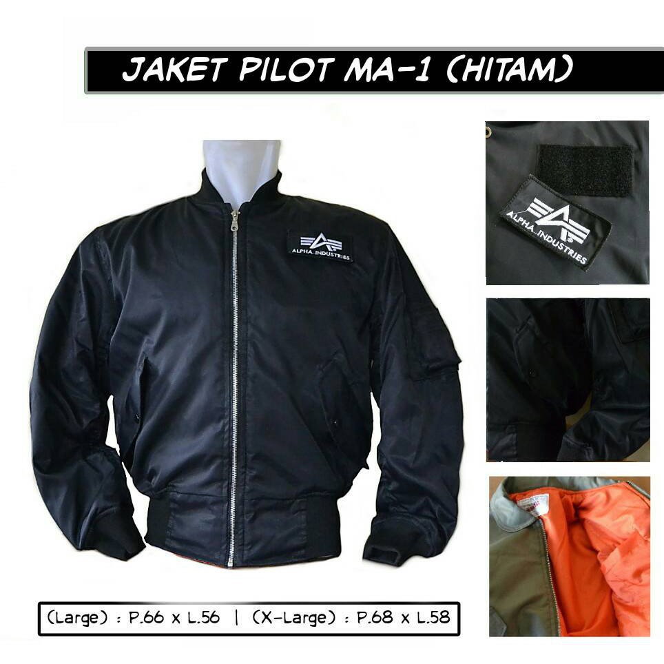 Terbaru Jaket Pilot / Flight Jaket - MA1 / CWU 36 (Bomber/Motor/Pria/Cowo)