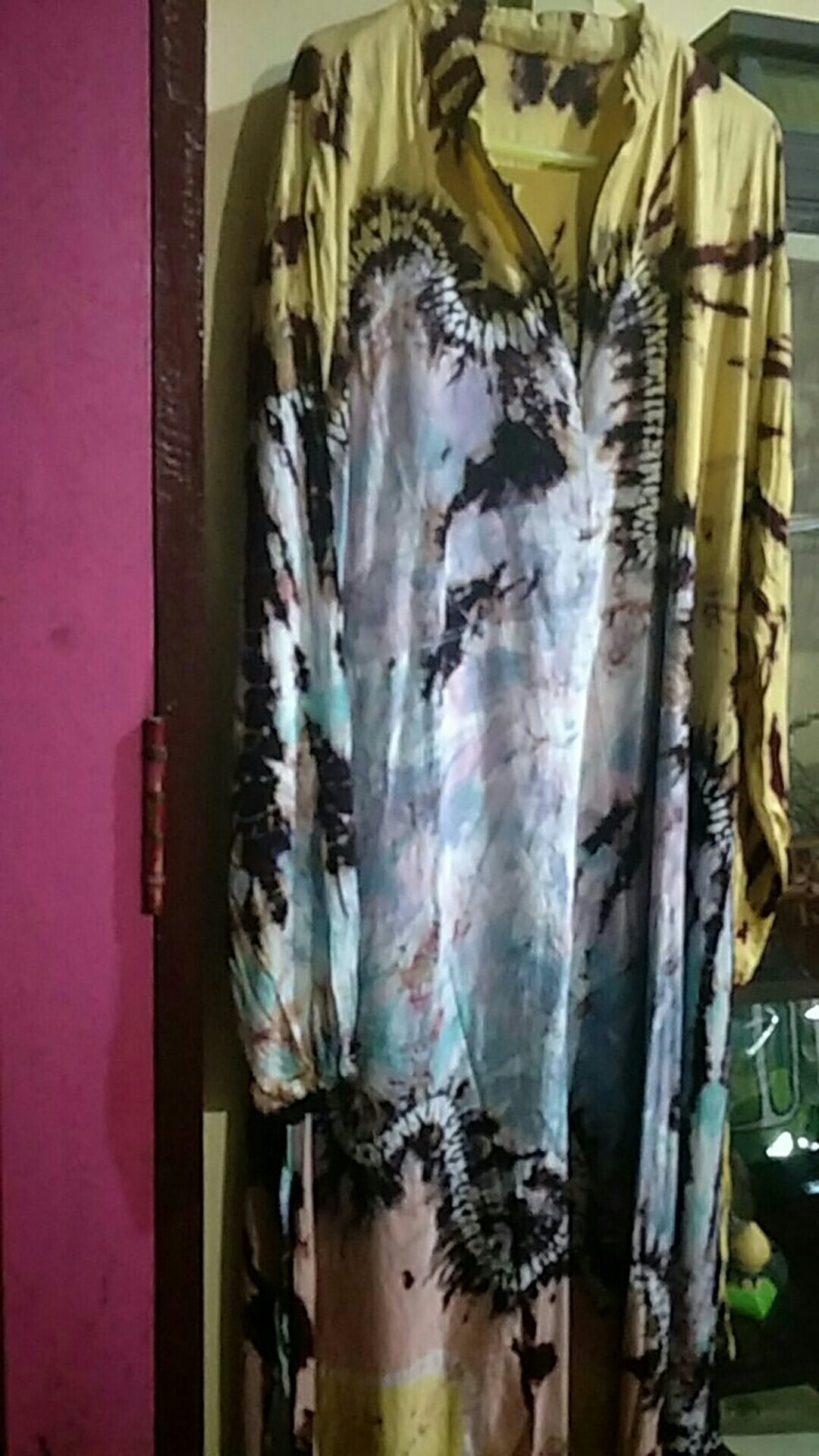 Original ! Gamis Batik Twill Ori Tiedye Abstrak