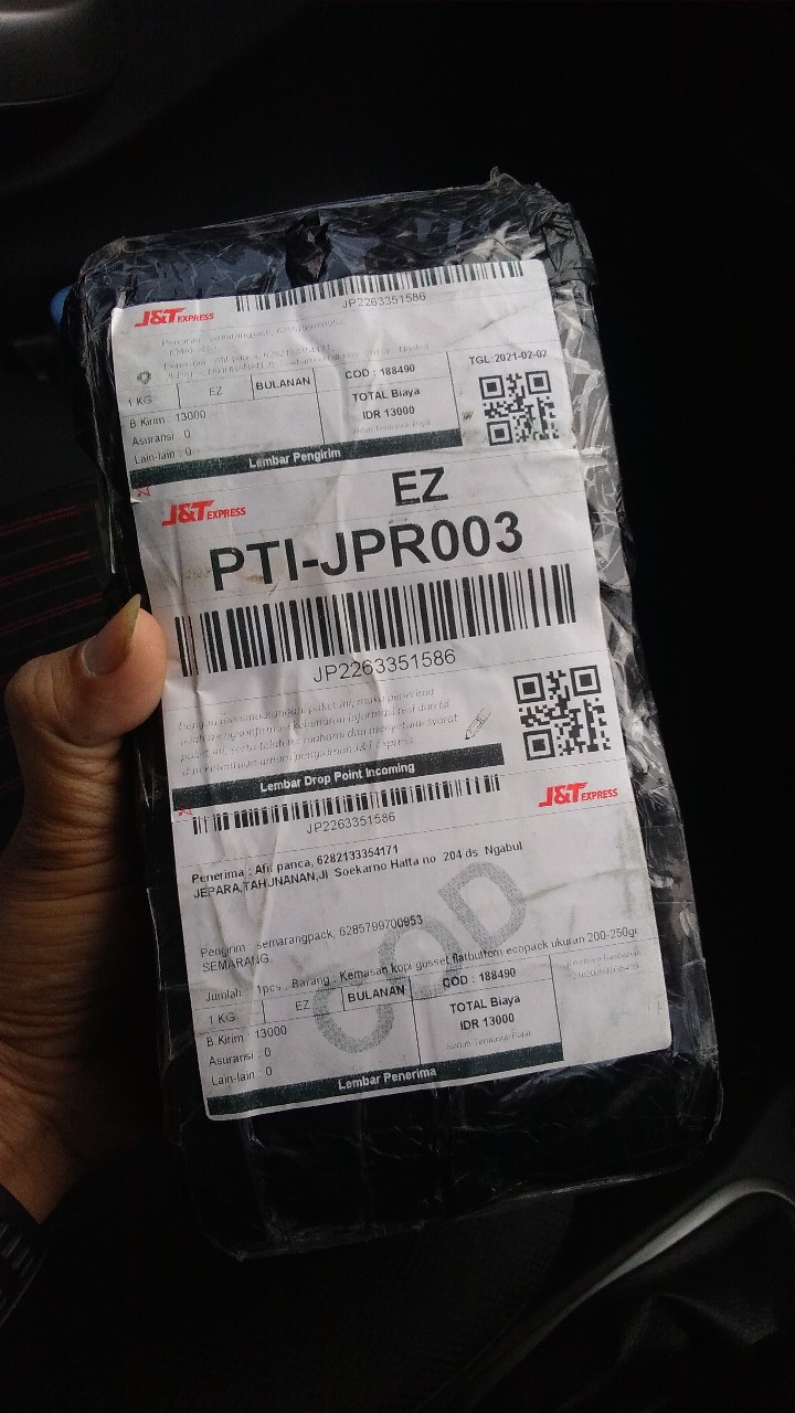 Kemasan Kopi Gusset Flatbuttom Ecopack Ukuran 200-250gr Kopi