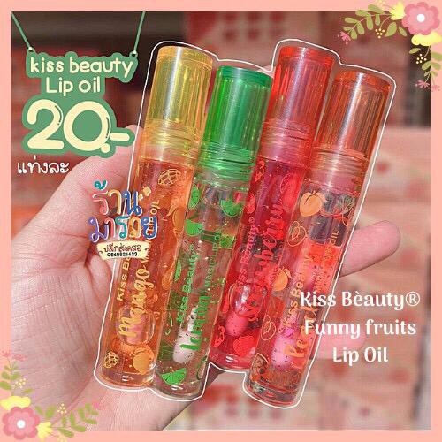 (CYBER) COD TERBARU [ECER] Lip Oil Kiss Beauty Funny Fruits (Tdk Bisa Pilih Warna)