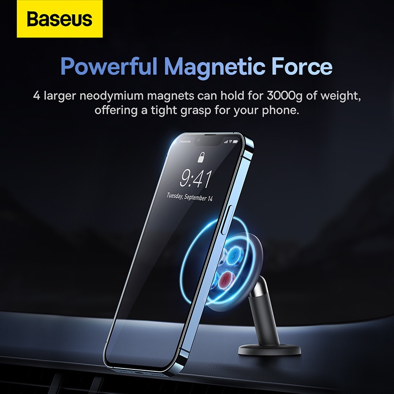 Baseus Magnetic Car Mount Phone Holder Mobil 360 Universal Dashboard